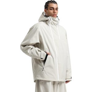 Veste de snowboard personnalisée pour homme, unisexe, isolée, fermeture éclair asymétrique, imperméable 15K, respirante 10K, vêtements de ski - Product Image 2