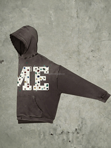 Sudadera con capucha unisex de algodón grueso con cremallera, estilo retro, con cordón, lavado ácido, con pedrería, para hombre y mujer, modelo 2025 OEM Genie - Product Image 2