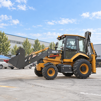 Loader Backhoe 1 Ton 2 Ton 75KW Mesin Terkenal Langsung dari Pabrik, Bucket 1 Cbm, Wheel Loader 4x4, Backhoe 0.3 Cbm untuk Dijual