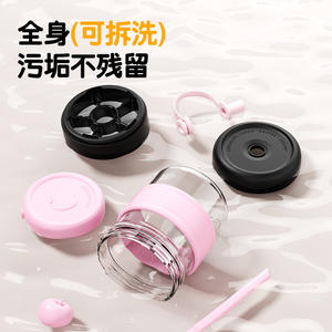 Mug à café Hy-0335 en acier inoxydable rond, portable, avec fonction de pression pour faire des glaçons, couleur unie, pour tous - Product Image 1