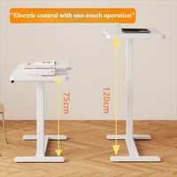 Mesa de Cama Ajustable en Altura, Económica, Fácil de Montar, Duradera, de Estilo Moderno, Mesa de Computadora para el Hogar o la Oficina