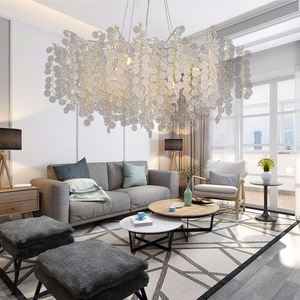 Modern Luxury Crystal Chandelier Aluminium Branch <strong>Bracket</strong> Living Room Pendant Lamp Dining Room Villa <strong>Ceiling</strong> Hanging <strong>Lights</strong> - Product Image 4