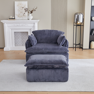 Canapé-lit modulaire moderne à une place, rembourré en tissu, carré, ottoman, durable, villa, appartement, salon - Product Image 3