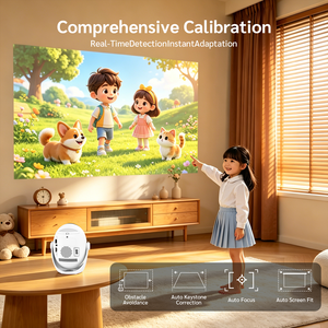 Proyector LCD <span class=keywords><strong>de</strong></span> Bolsillo Q3, 300ANSI, Resolución Nativa 720P, Compatible con 4K, Enfoque Eléctrico, WiFi6, Android 14, 40-120 Pulgadas, para Cine en Casa - Product Image 5