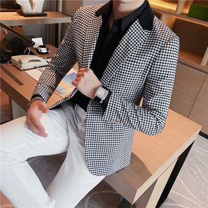 <span class=keywords><strong>Veste</strong></span> de <span class=keywords><strong>costume</strong></span> décontractée M-4XL pour hommes col britannique <span class=keywords><strong>costume</strong></span> d'affaires haut <span class=keywords><strong>veste</strong></span> à carreaux - Product Image 6