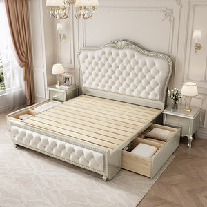 Base de Cama Chesterfield de Lujo, Individual, Queen, King Size, Muebles de Dormitorio de Madera Maciza, Tapizados, Muebles de Dormitorio Individuales Estilo Princesa - Product Image 6