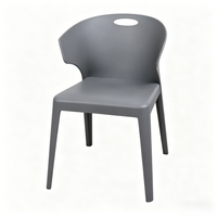 Chaise empilable ergonomique en plastique PP avec logo personnalisé OEM/ODM, couleur personnalisée, pour la maison, la cuisine, le café, l'hôpital, l'hôtel