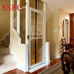 Ascenseur de villa SSEC en acier inoxydable, ascenseur <span class=keywords><strong>domestique</strong></span> résidentiel avec cabine élégante pour maison - Product Image 1