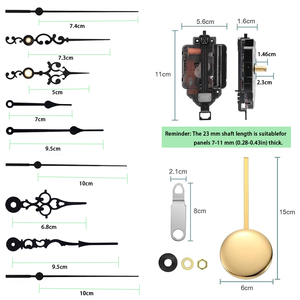 Mouvement d'horloge à pendule, mouvement de moteur de batterie avec 3 paires d'aiguilles pour le remplacement de l'horloge de manteau antique Tick Tock - Product Image 3