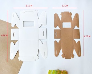 Giấy kraft phân hủy sinh học hộp bánh cửa sổ trong suốt tùy chọn dập nổi đường tương thích di động cupcake muffin hộp nướng - Product Image 3