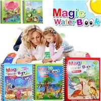 A4 adulte arc-en-ciel crayon livre de coloriage impression livre de jeu stylo à dessin réutilisable affichage couverture rigide livre d'eau magique pour les enfants