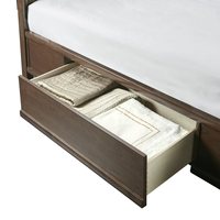 Lit double en bois massif de style américain RH, en chêne, avec revêtement en tissu, personnalisable, meubles de chambre à coucher, 1800x2000mm, fabriqué sur mesure