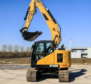 Excavatrice sur chenilles SY155U de 15 tonnes à faible consommation de carburant avec système hydraulique en promotion - Product Image 4