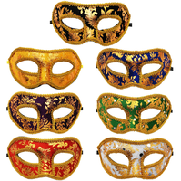 Masque de Carnaval Homme, Demi-Masque de Bal Élégant, pour Mardi Gras, Halloween, Fêtes et Mariages
