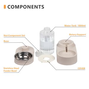 इनडोर और आउटडोर उपयोग के लिए 1 में बिल्ली और कुत्ते पानी डिस्पेंसर खाद्य फीडर - Product Image 5