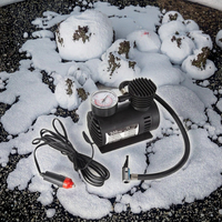 Pompe à air pour voiture en plastique 12V conçue sur mesure, mini pompe à air de secours pour pneus avec gonflage rapide, portable et fonction de nettoyage