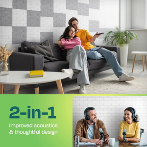 AUSLET Panneaux d'acupuncture auto-adhésifs en feutre de fibre de polyester 100% absorbant le son et réfléchissant 3D - Product Image 5