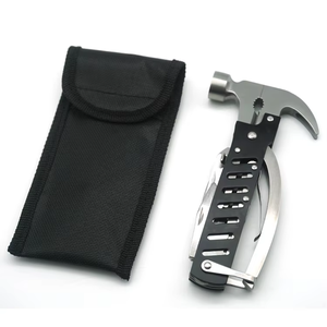 12-in-1 Portable Camping Multi-Tool with Nail Hammer Wood Handle High Quality OEM Customizable Survival <b>Gear</b> - Product Image 1