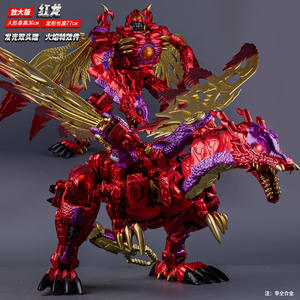 Tyrannosaurus Rex III Frozen Dragon Rouge Super Guerrier Bête Homme Transformation Plastique Agrandie Jouet Robot King Kog Maternité - Product Image 4