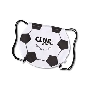 Football Bag Promotional Custom Ball Shape Drawstring Backpack Bag for Children Sport Bag with Logo