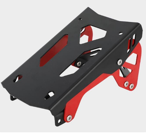 Soporte de Fijación de Rueda Delantera para Remolque de Motocicleta de Acero Rojo con Limitador de Estacionamiento de Neumáticos y Marco - Product Image 4