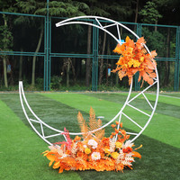 Nouvelle Arche de Scène Portable en Fer pour Mariage, Décoration de Fond Lune 6ft*6ft pour Décoration et Fournitures de Mariage