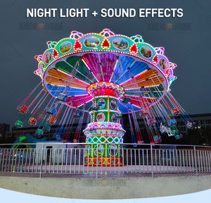 Chaise volante pour enfants pour parc d'attractions en plein air Construction durable en fibre de verre et en acier - Product Image 5