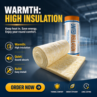 Rouleau d'isolation en laine de verre haute performance thermique R21, norme nord-américaine ASTM C411, température de service maximale 170°C, pour la construction