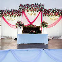 Bruidsbloemen Luxe Roze Bloemwandpanelen - Roze Luxe Bloemachtergrond voor Bruiloften & Evenementen