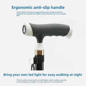 Portable Elderly Luxury <strong>Folding</strong> Retractable Cane Aluminum <strong>Walking</strong> <strong>Stick</strong> Lightweight <strong>Walking</strong> Cane Disability Aids - Product Image 2