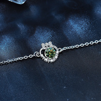 Bracelet Cœur en Moissanite pour Femme, Tenue d'Été, Design Haut de Gamme, Luxe Léger, Plaqué Or Rhodié, Bijoux de Niche pour Diffusion en Direct