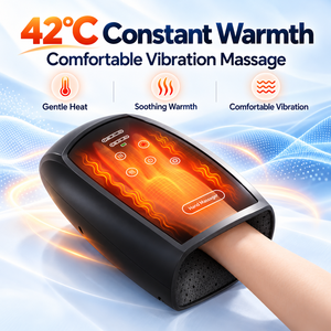 Masseur de main portable, relaxant pour les poignets, appareil de massage chauffant par vibration, outil de soin à domicile - Product Image 1