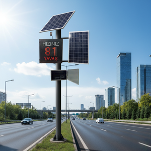 Système d'alerte radar à énergie solaire Gne Enerjili ehir i Radarl Hz # # # #   Système d'alerte routière # # # #   Alimenté par l'énergie solaire # # # #   City-Comprehensive # # # # - Product Image 3