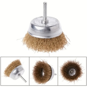 Brosses à fil abrasif industrielles à tige <span class=keywords><strong>ronde</strong></span> toutes tailles, roue à fil abrasif, <span class=keywords><strong>brosse</strong></span> à fil en acier au carbone <span class=keywords><strong>pour</strong></span> l'élimination de la peinture et de la rouille - Product Image 3
