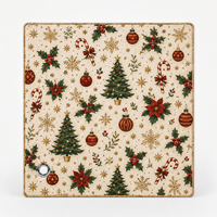 Tapis de jeu de Mahjong facile à accrocher, thème Noël, tapis de table de jeu, protection de bureau en néoprène pour Mahjong