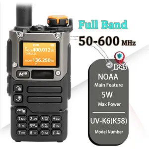 Quansheng UV-K6 UVK6 5W Radio bidirectionnelle UV-K58 UVK58 pleine bande type-c UV-K5 de charge (8) talkie-walkie longue portée