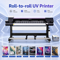Imprimante UV hybride jet d'encre 1,8 m tout-en-un pour impression sur rouleaux, sacs en toile souple et panneaux métalliques