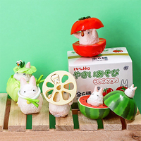 Caja Sorpresa de la Serie Vegetal del Anime Japonés Totoro, Figura Coleccionable en Miniatura, Modelo Original de Studio Ghibli, Hayao Miyazaki