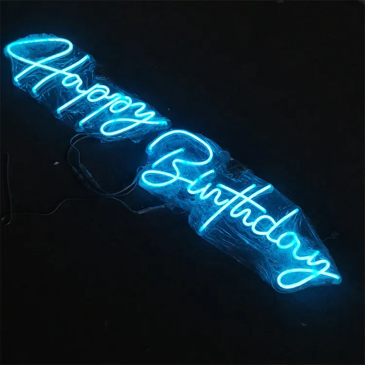 Wholesale Happy Birthday Led Advertising Custom Neon Light Signs Custom Neon Sign For Wedding Bar Party Decoration