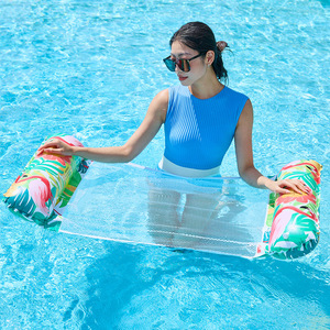 Cama flotante inflable SwimJoy con diseño de flamenco y malla, tumbona para adultos y niños, silla de piscina con diseño de drenaje. - Product Image 2