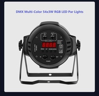 Lumières de scène DJ activées par le son, DMX multicolores, 54x3W RGB LED, lumières laser, IP54, alliage d'aluminium, concerts, fêtes, événements, mariages