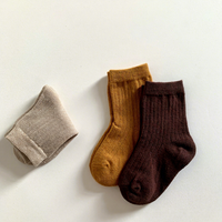 Chaussettes fines en coton pour bébés et enfants - Saison printemps/automne Couleurs unies (Noir/Blanc/Gris) Coupe basse 0-5 ans Polyvalentes