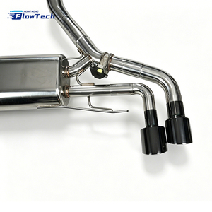 High Flow Performance Exhaust for BMW F95 X5M F96 X6M S68 4.4T V8 304 Stainless Steel Valved Muffler <b>Polished</b> Finish Direct Fit - Product Image 5