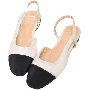 Chaussures plates élégantes en tweed pour tous les jours avec fermeture à bride, talon rembourré, doublure confortable pour toutes les saisons - Product Image 3