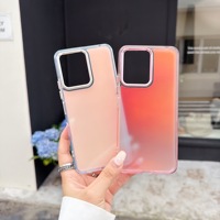 Étui fin transparent en TPU + acrylique à dégradé de couleurs pour Redmi 13 12C 13C 14C 5G A3 Pro A5 4G, coque simple antichoc