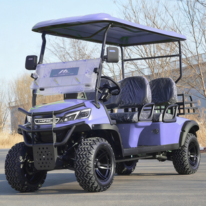 Voiturette de golf électrique miniature de haute qualité, sièges réglables, couleur violette, 4 places, voiturettes électriques de tourisme pour navette de station balnéaire - Product Image 5