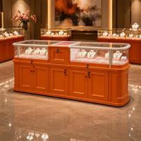 Vitrine à bijoux personnalisée de luxe en verre, mobilier de magasin avec éclairage LED, comptoir à bijoux pour l'affichage de pierres précieuses et de montres