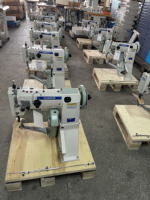 Machine à coudre plate haute vitesse HK-168 pour chaussures en cuir et chaussures de skate, avec point de bourdon et composants moteur intégrés