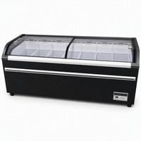 Refrigerador bajo mostrador con tapa de vidrio curvo, vidrio Low-E, verificado por SGS, 15 años de experiencia de fábrica, embalaje de espuma, R290, luz LED, comercial