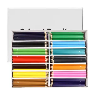Individuelles Logo Großer Hülle Kunstzeichnen farbige Holzstifte Kinder großer Kasten Farbstift-Set